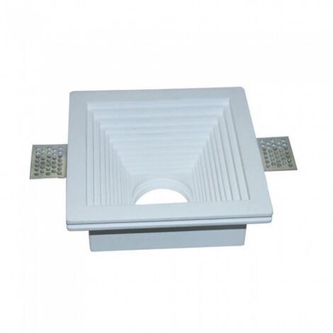 V-TAC VT-867SQ portafaretto incasso scomparsa quadrato gesso GU10/GU5.3 - SKU 3151