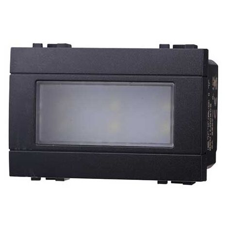 Lampada Led Segnapasso 3P 220V Nero 3000K Compatibile Con Bticino Living International