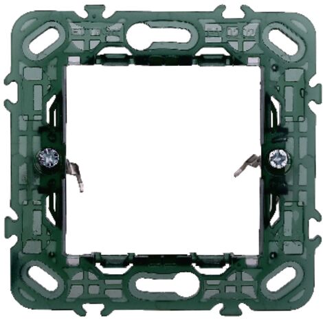 Supporto 2 posti compatibile vimar plana per cassetta 3 moduli Ettroit EV0202