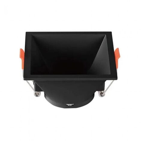 V-TAC Portafaretto LED da Incasso Quadrato GU10 con Sezione Quadrata Colore Nero