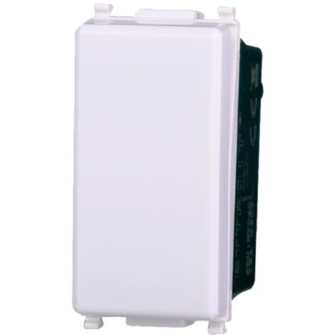 Pulsante unipolare 1P 10A compatibile Vimar Plana colore bianco Ettroit EV1001