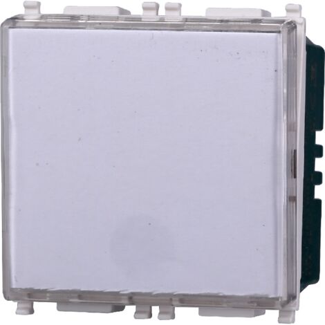 Pulsante portanome 2P 10A 250V compatibile Vimar Plana colore bianco Ettroit EV1901