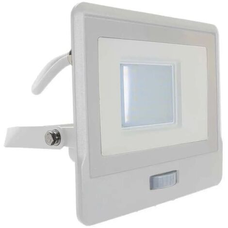 V-TAC Faro LED Chip Samsung 30W con Sensore PIR Cavo 1m Colore Bianco Bianco Naturale IP65