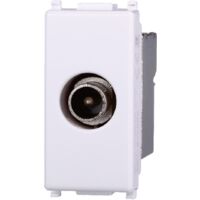 Presa Tv diretta connettore maschio compatibile Vimar Plana colore bianco Ettroit EV2250