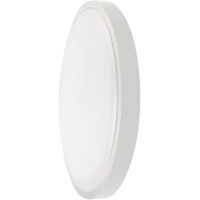 24W LED PLAFONIERA ROTONDA CORNICE BIANCA 3000K IP44 - Luce CALDA