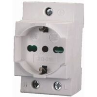 ETTROIT JXDA-05 Presa Schuko - Bipasso 16A 220Vac da quadro attacco DIN 2,5 Moduli