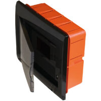 CENTRALINO DA INCASSO 8P NERO 255X215X80MM IP40