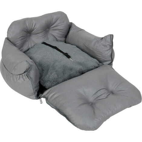 Asiento De Coche SUV Para Perro, Cama Para Cachorro Con Correa Fija, Accorio De Montaje Conveniente, Fondo Antidlizante Gris, Portátil Para Casa O Al Aire Libre - AliExprs 15