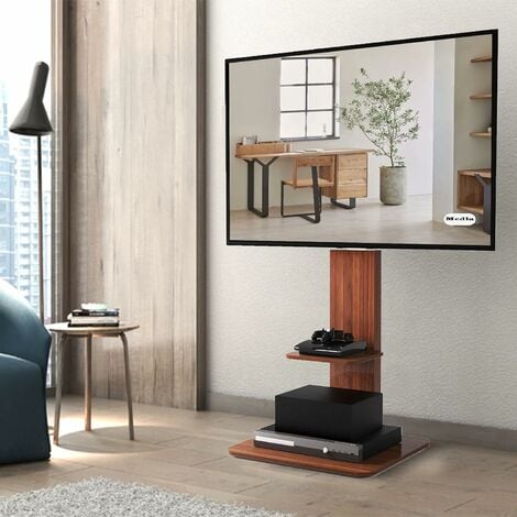  Soporte de piso para TV Soporte de TV de pie Soporte de piso de  pantalla de 13 a 27 pulgadas, soporte giratorio de 360 ° para computadora  LCD Soporte de base