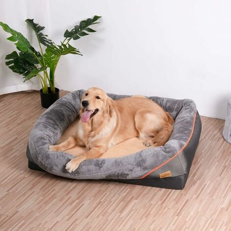 BingoPaw Cama Perro Grande Ortopedica Colchonetas Impermeable Sofa Perros  Desenfundable Lavable, 120x90x25cm, XL, Gris