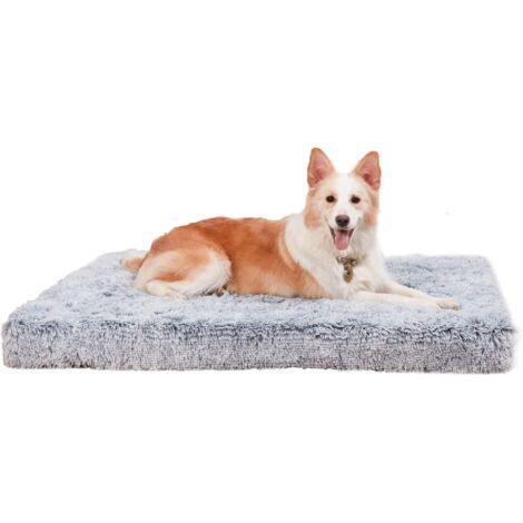 BingoPaw Cama grande para perros Funda extraíble Cama ortopédica para perros Colchón impermeable de felpa lavable - XXL 120x90x10cm