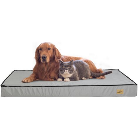 BingoPaw Cama grande para perros Funda extraíble Cama ortopédica para perros Colchón impermeable de felpa lavable - XXXL 135x100x12cm