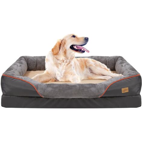 BingoPaw Cama Perro Grande Relajante Ortopedica Viacoelastica con Funda Desenfundable Lavable,120x90x30cm XXL