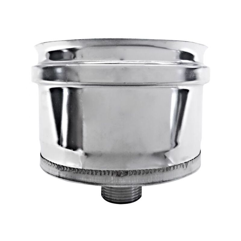 Tappo raccogli condensa canna fumaria DN  120 tubo acciaio inox 316