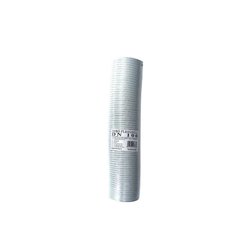 Tubo fumi flessibile estensibile alluminio naturale 220 mm da 1 a 3 mt Tubo fumi flessibile estensibile alluminio naturale 220 mm da 1 a 3 mt