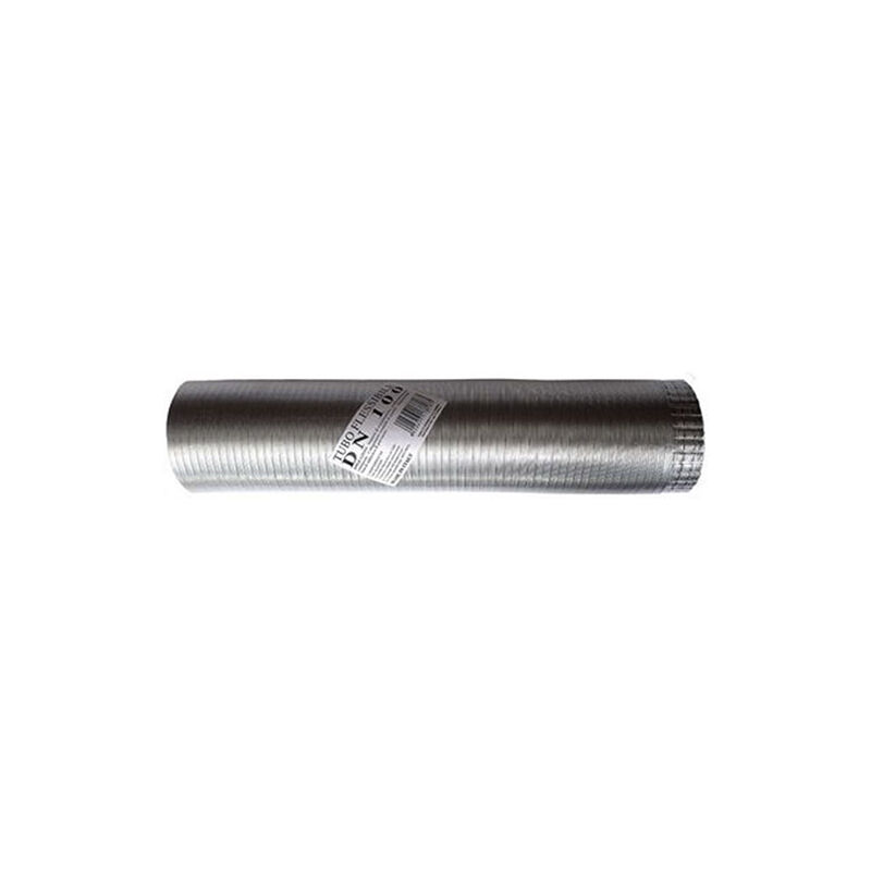Tubo fumi flessibile estensibile alluminio naturale 120 mm da 0,5 a 3 mt