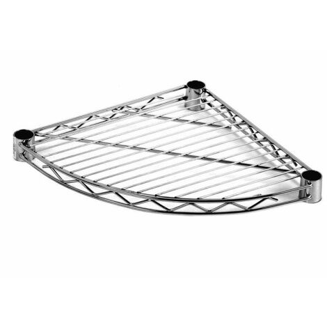 Archimede scaffale metallico ripiano triangolare stondato cm 36 x 36 cucina bagno garage cabina armadio