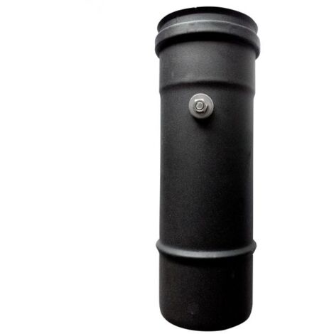 Tubo nero stufa pellet smaltato 0,25 mt DN 80 con prelievo fumi canna fumaria 600 CE Made in Italy