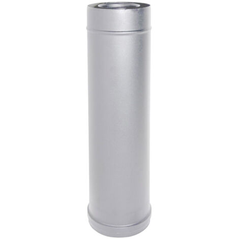 Canna fumaria tubo coassiale INOX elemento diritto D. 80/125 0,5 mt CE stufa pellet Made in Italy