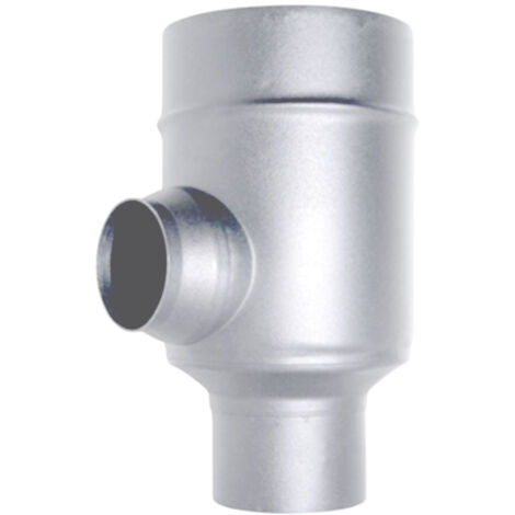 Curva Doppia Per Tubo Fumario Ø 120 Mm – Ricambio Grigio 20 Mm – Lunghezza 275 Mm