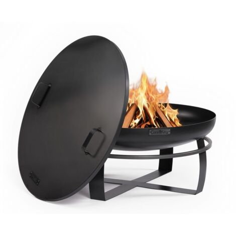 Kit Braciere da giardino "VIKING" da 80 cm con coperchio da 81,5 cm con bordo
