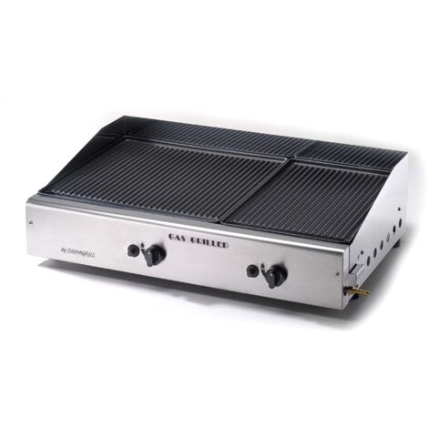 Barbecue Piastra di Cottura doppia a Gas GPL con Accensione Piezoelettrica in ghisa vetrificata Made in Italy (1/2)