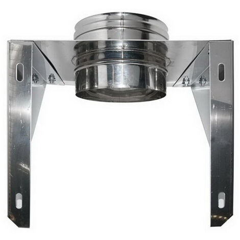 Supporto murale canna fumaria DN 200 tubo acciaio inox 316