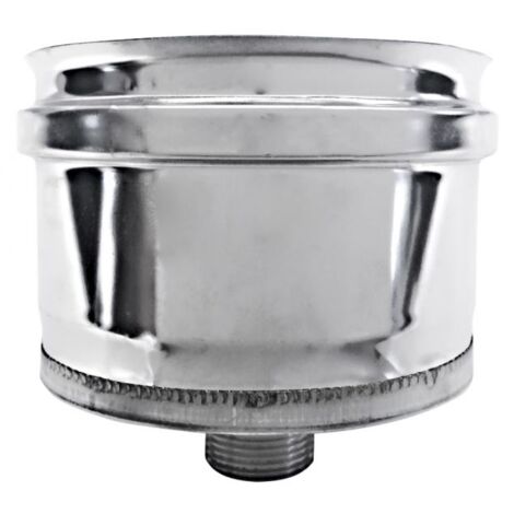 Tappo raccogli condensa canna fumaria DN 250 tubo acciaio inox 316