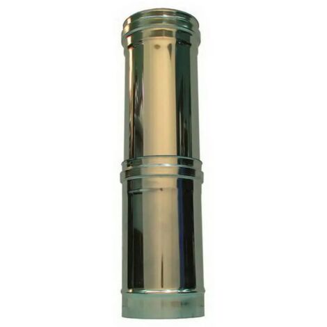 Elemento telescopico canna fumaria DN 80 tubo acciaio inox 316
