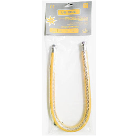Tubo flessibile gas cucina CE 0,5 500 mm 1/2" EN 14800 UNIRING F/F CE EN 14800 L 50 cm