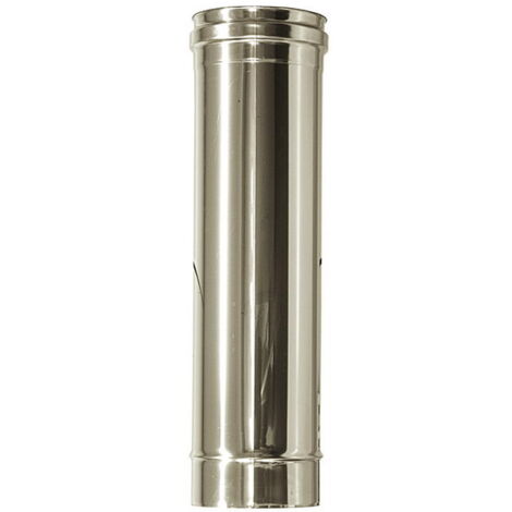 MBM – Canna fumaria a parete doppia inox DN 180/230 L 0,5 mt – Acciaio inox 316 – Resistente a temperature fino a 600° – Certificata CE EN 1856-2 (1/2)