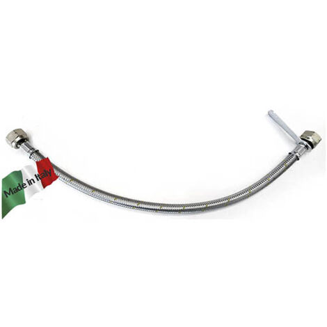 Flessibile r. inox manichetta gas FF/sx cm 50 X CENTRALINA BOMBOLA Made in Italy