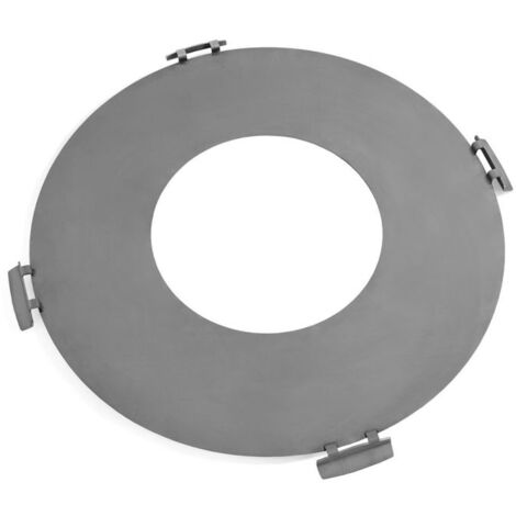 Barbecue Piastra per braciere in acciaio inox da 82 cm con 4 manici