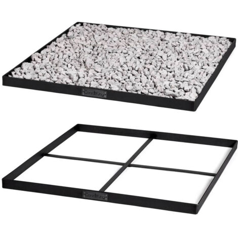 Barbecue Base Braciere Quadrato Per Sassi Decorativi 60x60 cm