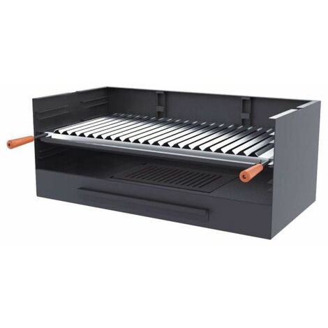 Barbecue a carbone e legna Griglia in acciaio inox da 80 cm - Libera installazione / Incasso