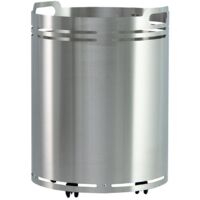 Portalegna tondo acciaio inox d.38 h. 52 cm. Made in Italy
