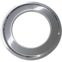Rosone tondo canna fumaria stufa caldaia pellet acciaio inox D. 140 mm.