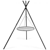 Barbecue Treppiede “TIPI” da 210 cm con Griglia in Acciaio Inox da 50 cm