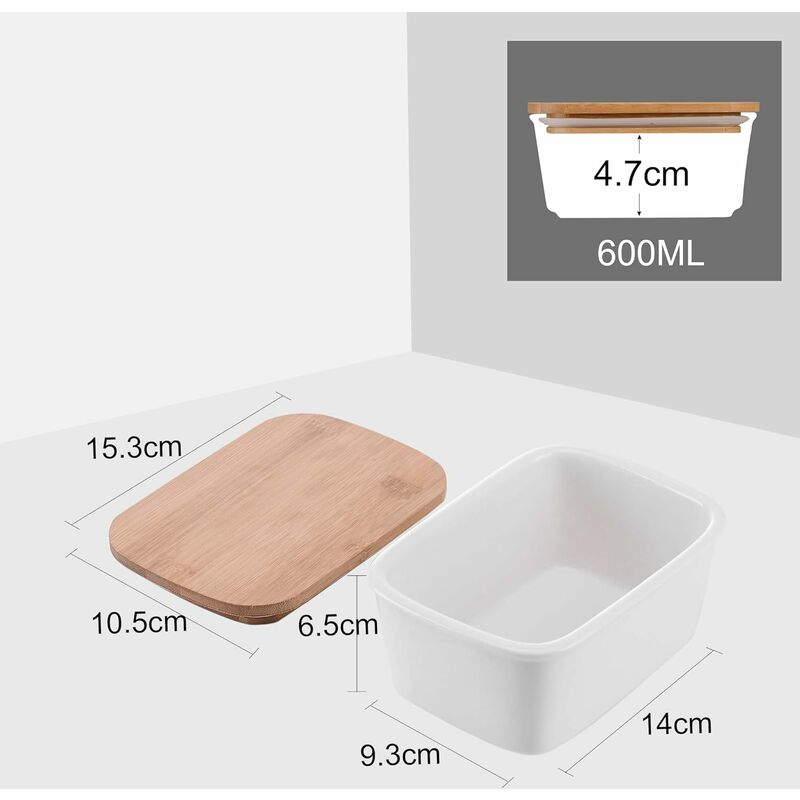 Récipient à Beurre, Beurrier En Bois Multifonctionnel, De Haute