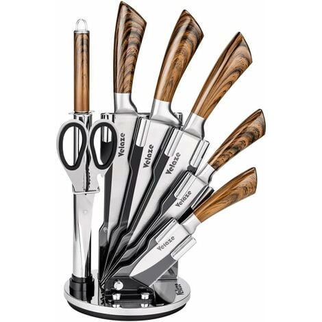 Ensemble de 4 couteaux de cuisine en acier inoxydable et ensemble de 3  ustensiles de cuisine