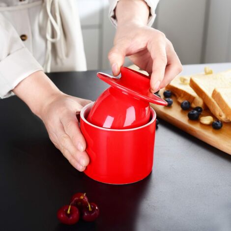 Beurrier avec couvercle, beurrier avec coupe-beurre, boîte de rangement  pour fromage 