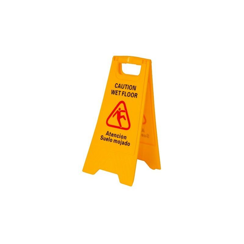 CAUTION WET FLOOR / ATENCIÓN SUELO MOJADO (Inglés - Español)