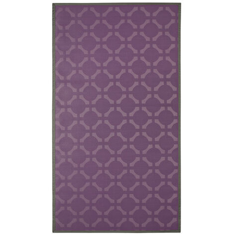 Tappeto in vinile Deblon Basic, tappeto in PVC antiscivolo e resistente,  Geom viola, 60 x 90cm