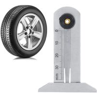 Outil de mesure de la profondeur de pneu en acier inoxydable 0-30 mm 