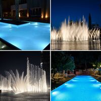 Éclairage de piscine à LED éclairage de piscine IP68 étanche PAR56 submersible blanc chaud 20 W 12 V AC/DC éclairage sous-marin 