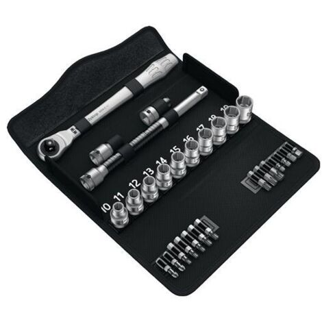 SET DI CHIAVI E PUNTE + CRICCHETTO ZYKLOP METALLO 1/2'' 28 PEZZI - W05004078001