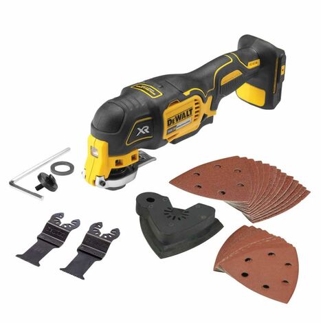 DeWalt DCS 355 N Utensile multifunzione ad oscillazione a batteria 18V XR + Kit accessori - senza batterie, senza caricabatterie