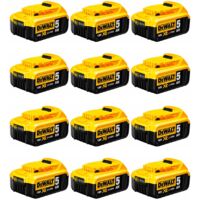 Dewalt pack da 12 batterie dcb184p12 (18v - 5,0 ah) 8435587929321