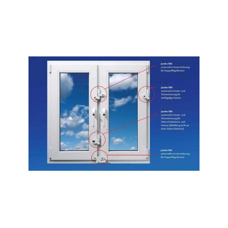 IKON verschließbare Fenstersicherung Jumbo 980/982-braun