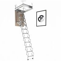 Escalier Escamotable en Ciseaux pour Comble 70x70 H276-300 cm